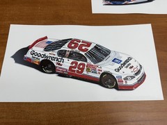Sam Bass Original Drawing Artwork Kevin Harvick NASCAR Goodwrench 29