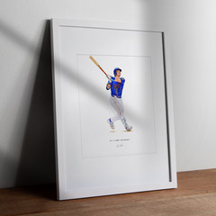A.J. Ewing New York Mets Baseball 8×10 Print Poster Art Illustrated AJ