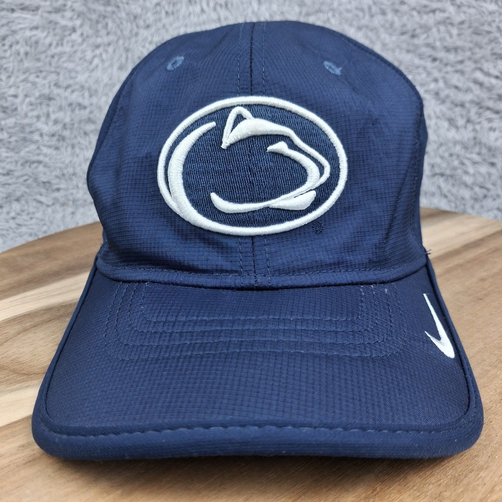 Penn State Nittany Lions Hat Cap Strap Back Blue White Logo Nike NCAA Football