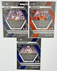 Cole Kmet, Mike Gesicki, Austin Hooper 2025 Panini Mosaic Prizm Lot 2 Camo Pink
