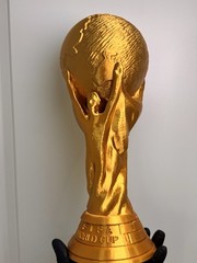 World Cup Trophy Replica 14.5” Gold Soccer Cup High Gloss 3D All Gold