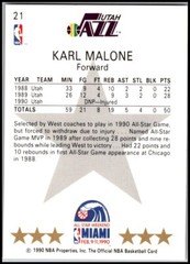 1990-91 NBA Hoops #21 Karl Malone – All-Star HOF FREE SHIPPING!