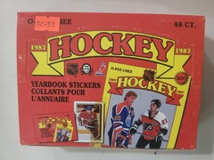 1987 Opeechee Nhl Yearbook 48ct Sticker Box Still With Original Seal Tape On It