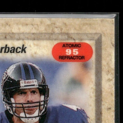 1998 Bowman&rsquo;s Best Jim Harbaugh Atomic Refractor #/100 Serial #071/100 EX