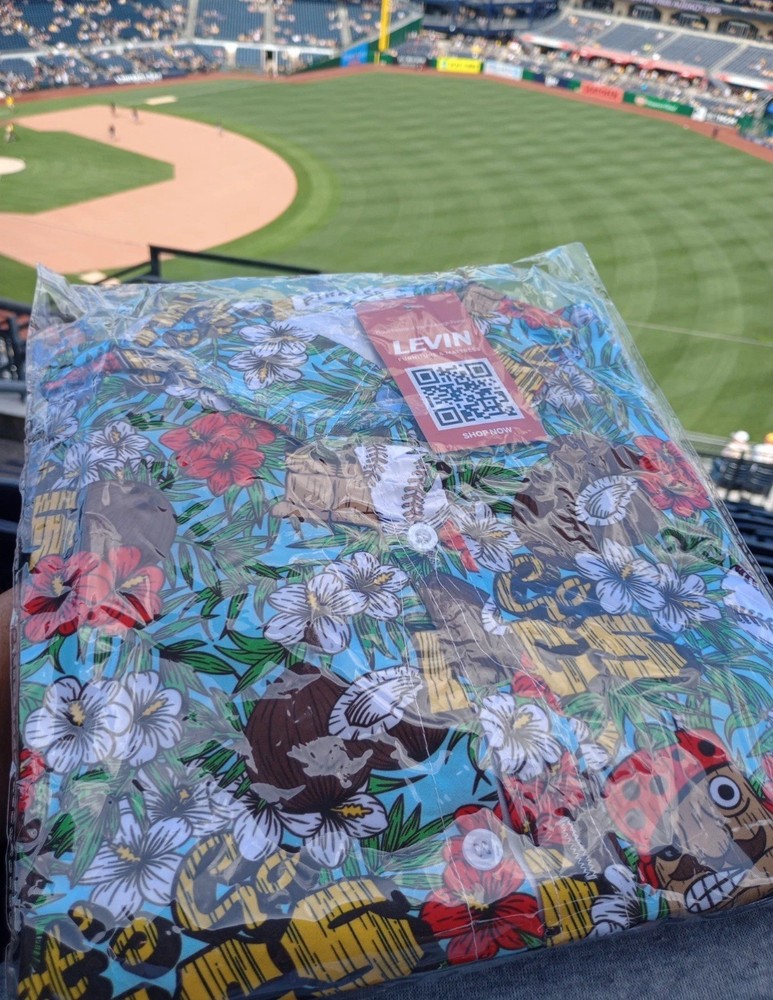 Pittsburgh Pirates Luau Hawaiian Shirt 6-13-2026 PNC Park Adult XL In Hand