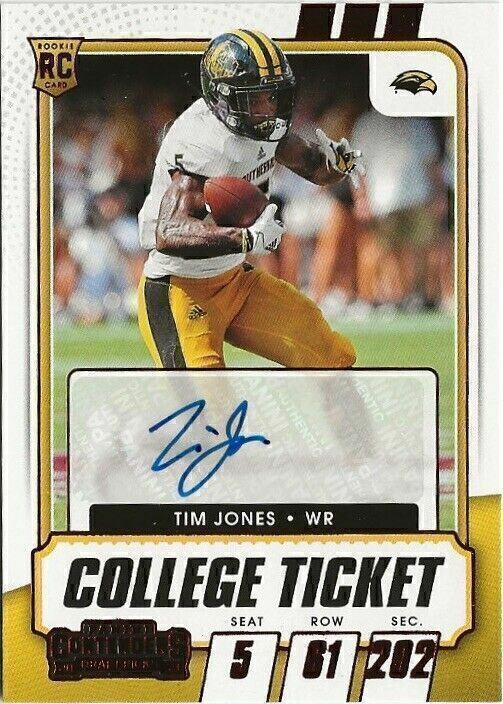 V12) 2021 Panini Contenders Tim Jones Auto SP RC Jacksonville Jaguars