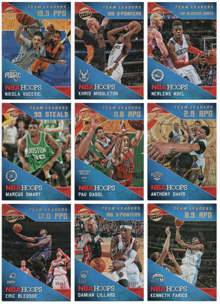 2015-16 Hoops Team Leaders Holo Artist Proof /99 – Pick Any