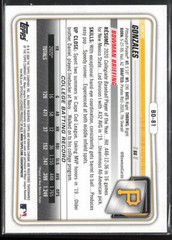 2020 Bowman Draft Nick Gonzales BD-81 1st Chrome | Pittsburgh Pirates