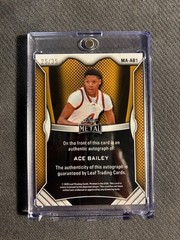 2025 Leaf Metal Blue Shimmer ACE BAILEY #25/35 RC Auto