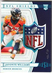 Javonte Williams 2021 Panini National Treasures NFL Shields Rookie Patch #1/1