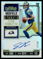2023 Panini Contenders Midfield Ticket Stetson Bennett IV Rookie Auto /50 Los