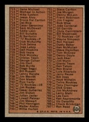 1972 Topps Baseball #604 6th Series Checklist (657-787) NM/MT *d27