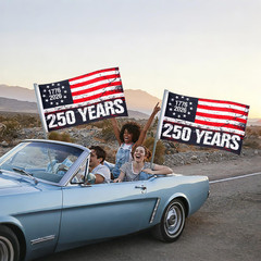 250th Anniversary USA Flag 3x5Ft, Double Sided 3-Ply Freedom 3 x 5 feet, A