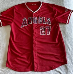 Mike Trout #27 Los Angeles Angels MLB Red SGA Jersey Men&rsquo;s XL