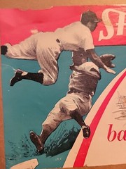 1950s Spalding Baseball Glove Photo Box Jackie Robinson Phil Rizzuto Dodgers Ny