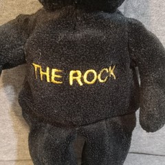 Titan Sports WWF WWE Beanie Baby Bear The Rock Dwayne Johnson Wrestling
