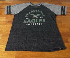 Philadelphia Eagles Football Men&rsquo;s Xl Charcoal Gray Retro Style T-Shirt