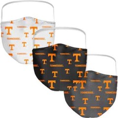 Tennessee Volunteers Fanatics Branded Adult All Over Logo Face Covering 3-Pack