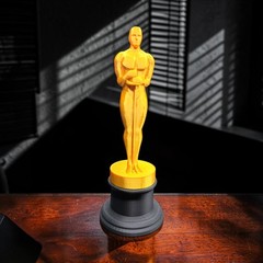 Oscar Replica Academy Award Statuette – 8 Inches Tall 3D Printed PLA Silk Gold