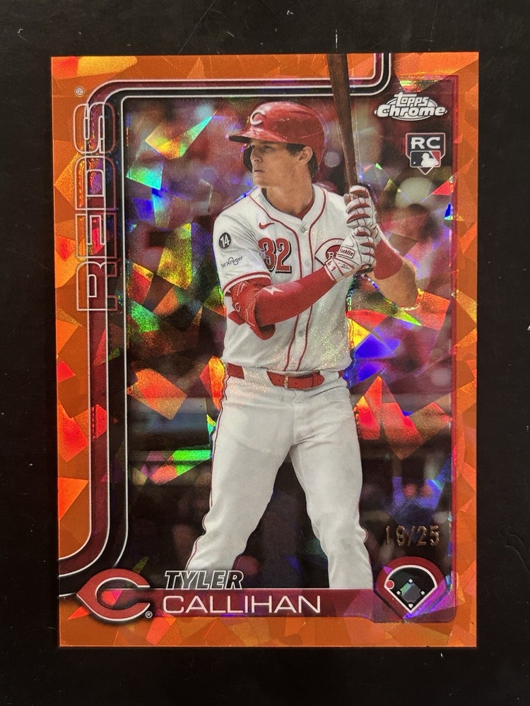 2025 Topps Chrome Update Series Sapphire Edition Tyler Callihan Orange /25 (RC)