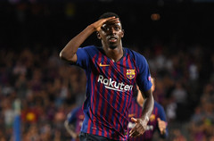 BARCELONA 2018/2019 Home Football Shirt Jersey Camiseta Nike 894430-456 DEMBELE