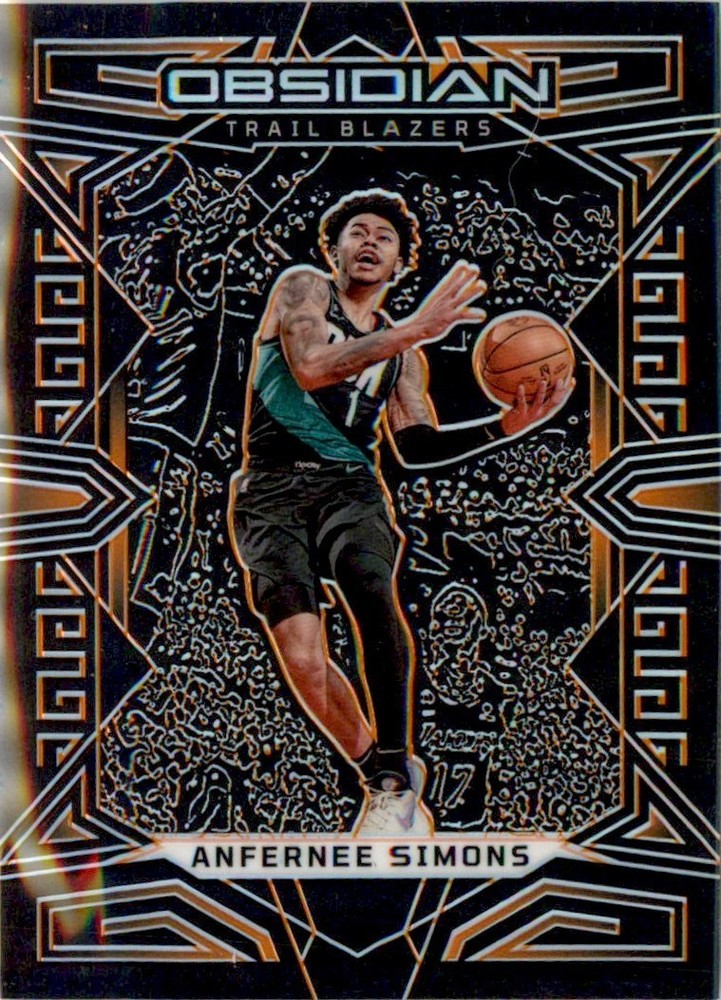 2022-23 Panini Obsidian Electric Etch Orange Anfernee Simons 14/50 Portland