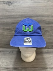 Hartford Whalers NHL &rsquo;47 Brand Throwback Clean Up Blue Adjustable Hat Unisex