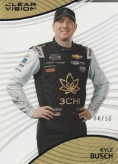 2023 Panini Chronicles Clear Vision Blue #17 Kyle Busch/50