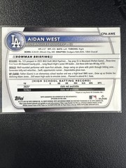 2025 Bowman Draft CPA-AWE Aiden West 1st Bowman Auto SSP Peanuts /5 Dodgers