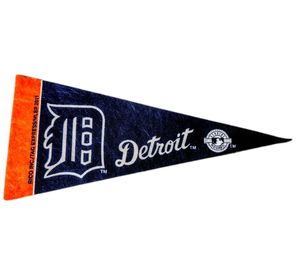 Detroit Tigers MLB Baseball Team Sports Souvenir Felt Flag Pendant 10” Decor