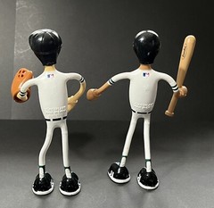 2 Vintage 2003 MLB Tampa Bay Devil Rays W/ Bat & Glove Bendable Baseball Players