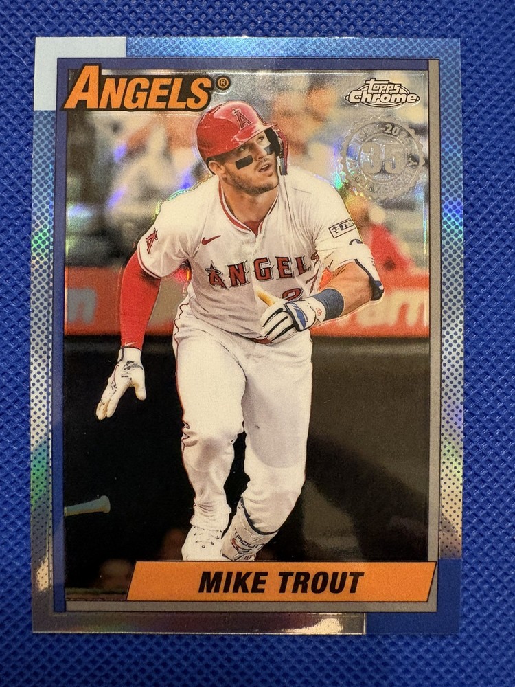 2025 Topps Chrome Update MIKE TROUT 1990 Topps 35th Anniversary LA Angels