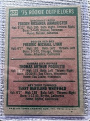 1975 Topps #622 Rookie Outfielders Fred Lynn, Terry Whitfield MLB BASEBALL CARD