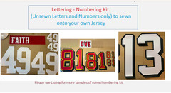 Ottawa (Any Team/League) Name Number UNSEWN Kit for FOOTBALL Jersey READ DESC