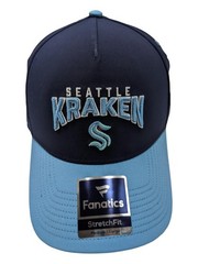 Seattle Kraken Fanatics Branded Fundamental 2-Tone Flex Hat – Deep Sea Blue M/L