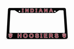 Indiana Hoosiers License Plate Frame Cover – Black – EliteAuto3K