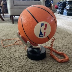 Vintage NBA Basketball Philadelphia 76ers Landline Telephone Hand Stand SH5
