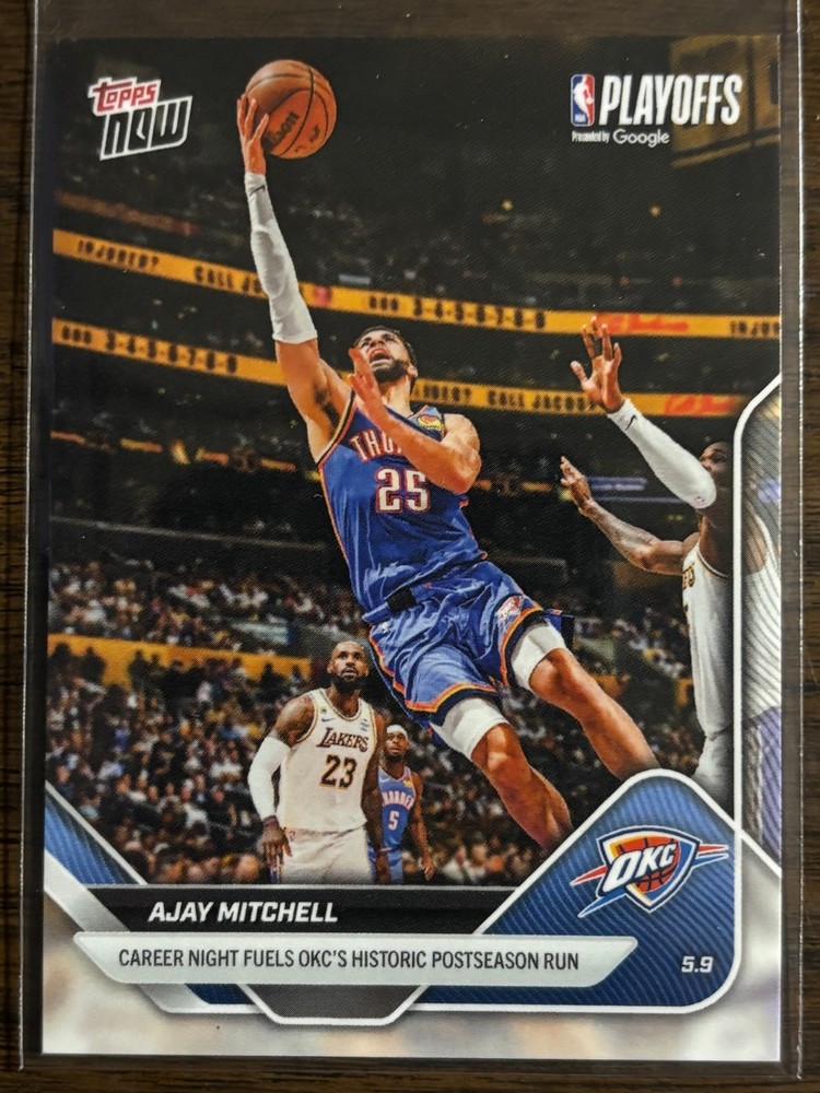 2025-26 Topps Now NBA #303 Ajay Mitchell Oklahoma City Thunder