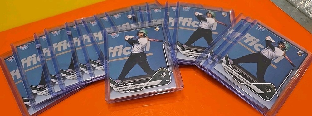 2025 AUSL Topps NOW Maya Brady RC #20 « 1st 2 Hits In AUSL Debut » Talons Rookie