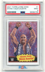 2021 Topps WWE Living Set #1 Stone Cold Steve Austin PSA 9