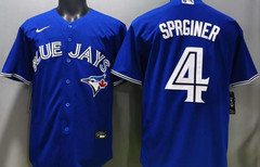 ​​Tariffs​ Free! TOR Blue Jays Royal Cool Base Sewn Stitched Jersey.