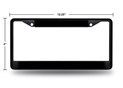 NFL Football Black Chrome License Plate Frame with Plastic Inserts 12&Prime;x6&Prime; Auto A