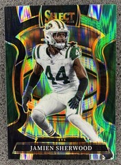 2025 Panini Select #77 Jamien Sherwood Black and Green Prizm Shock