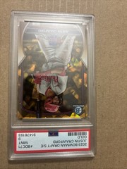 JUSTIN CRAWFORD 2023 Bowman Draft Gold Sapphire #BDC-71 #’d 9/50 PSA 9 Phillies
