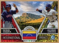 2024 Bowman Chrome International Impact Mini-Diamond Refractors Jackson Chourio