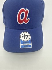 &rsquo;47 Atlanta Braves Clean Up Cooperstown Royal Blue Snap Back Hat Kids/youth