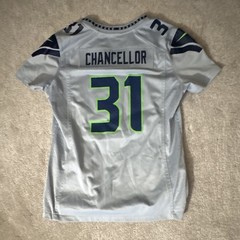 Nike NFL On Field Seattle Seahawks Kam Chancellor #31 Gray Blue Green Jersey 12