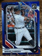 Miguel Cabrera 2-Card Panini Lot Optic Blue Velocity Prizm/Dingers Insert