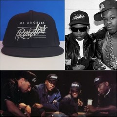 RAIDERS Los Angeles Snapback NWA Eazy E, Ice Cube 90s RARE Hat (Black)