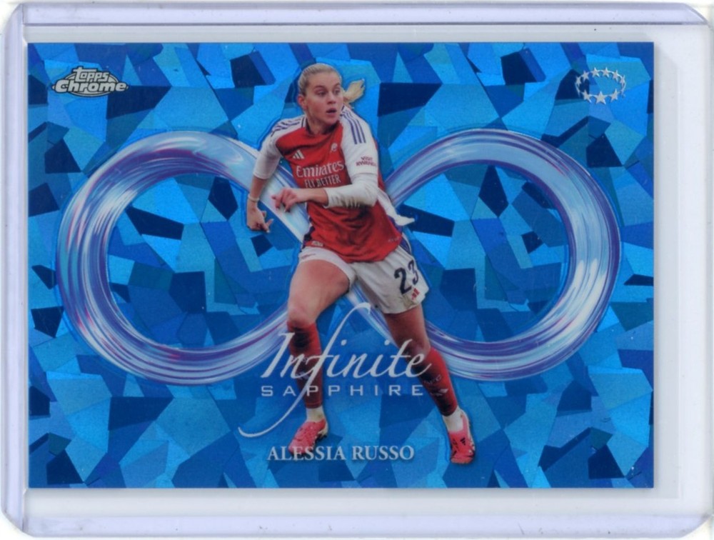 2024-25 TOPPS CHROME UEFA WOMEN&rsquo;S SAPPHIRE INFINITE ALESSIA RUSSO #9